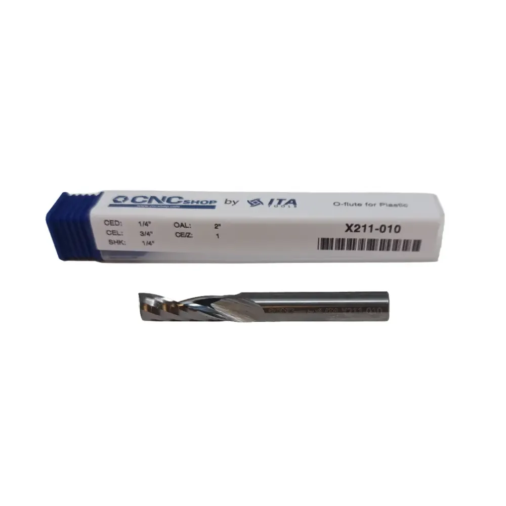 CNC Shop - C211-010 Broca enrutadora de corte ascendente de diámetro de corte de 1/4"