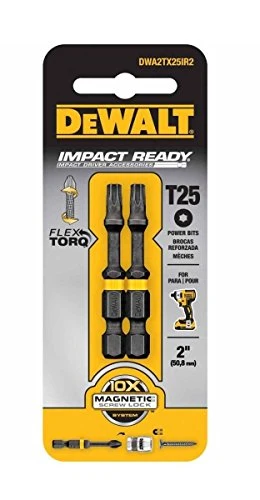Broca de impacto eléctrica T25X2" 2 unidades DeWalt