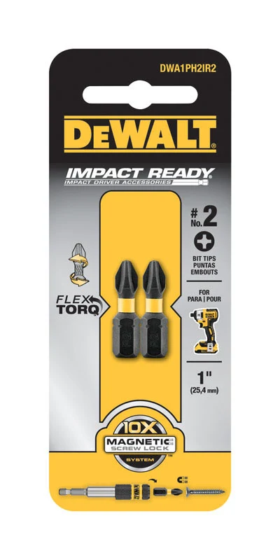 Broca de impacto Ph2X1"Pk, 2 unidades DeWalt