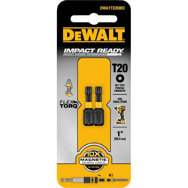 Broca de impacto T20X1"2 piezas DeWalt