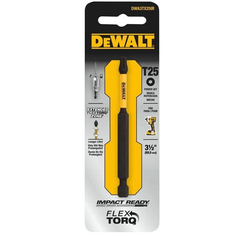 Broca de impacto T25 x 3,5" de largo DeWalt