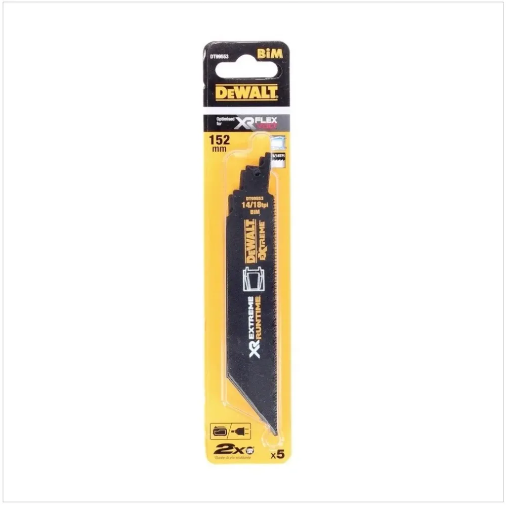 DeWalt DT 99553 hoja de sierra alternativa metal 152 mm 5 piezas