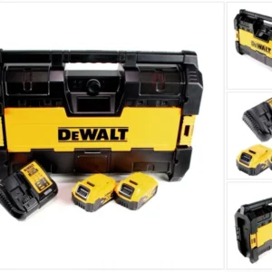 DeWalt DWST1-75663 P2 radio de obra con baterí DAB+ + 2x baterías 5.0Ah + cargador