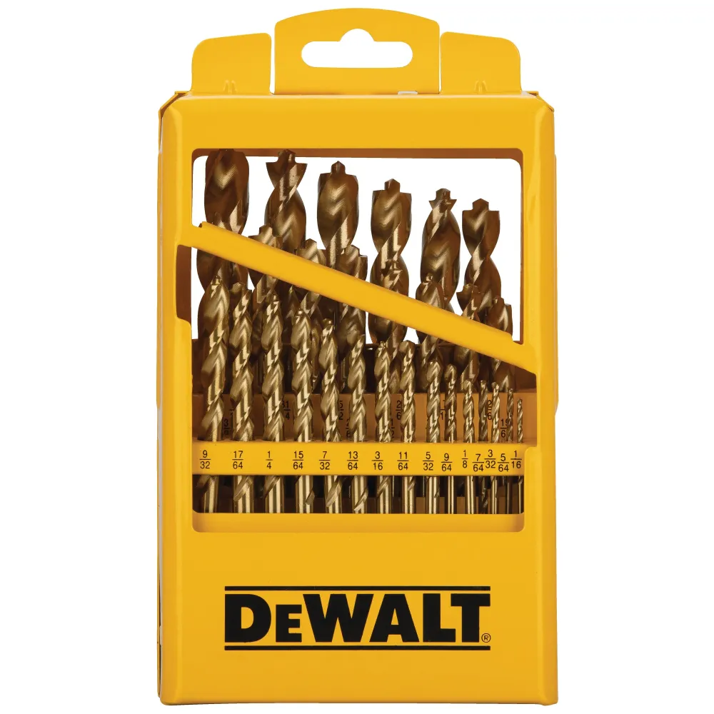 (DW1369) JUEGO DE BROCAS TITANIO PILOT POINT 1/16 1/2 C/29 PZAS DEWALT