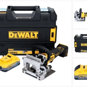Fresa plana sin cable DeWalt DCW 682 NT 18 V 102 x 20 mm sin escobillas + 1x baterí Powerstack 5,0 Ah + TSTAK - sin cargador