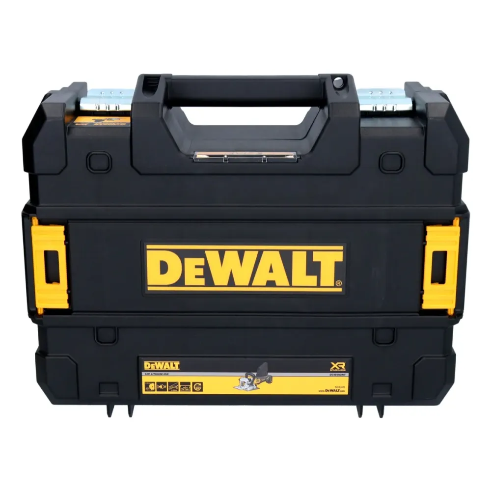 Fresa plana sin cable DeWalt DCW 682 NT 18 V 102 x 20 mm sin escobillas + 1x baterí Powerstack 5,0 Ah + TSTAK - sin cargador