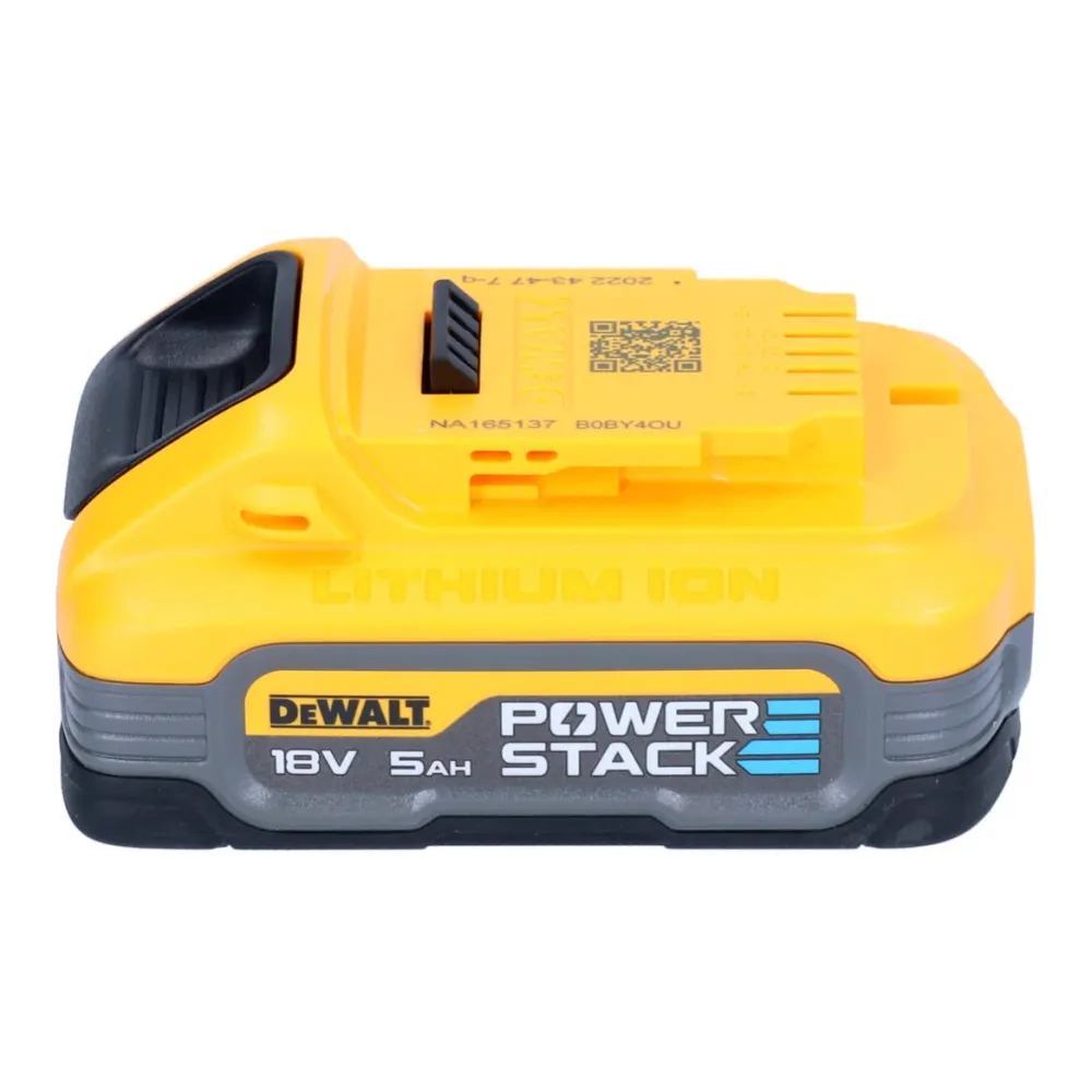 Fresa plana sin cable DeWalt DCW 682 NT 18 V 102 x 20 mm sin escobillas + 1x baterí Powerstack 5,0 Ah + TSTAK - sin cargador