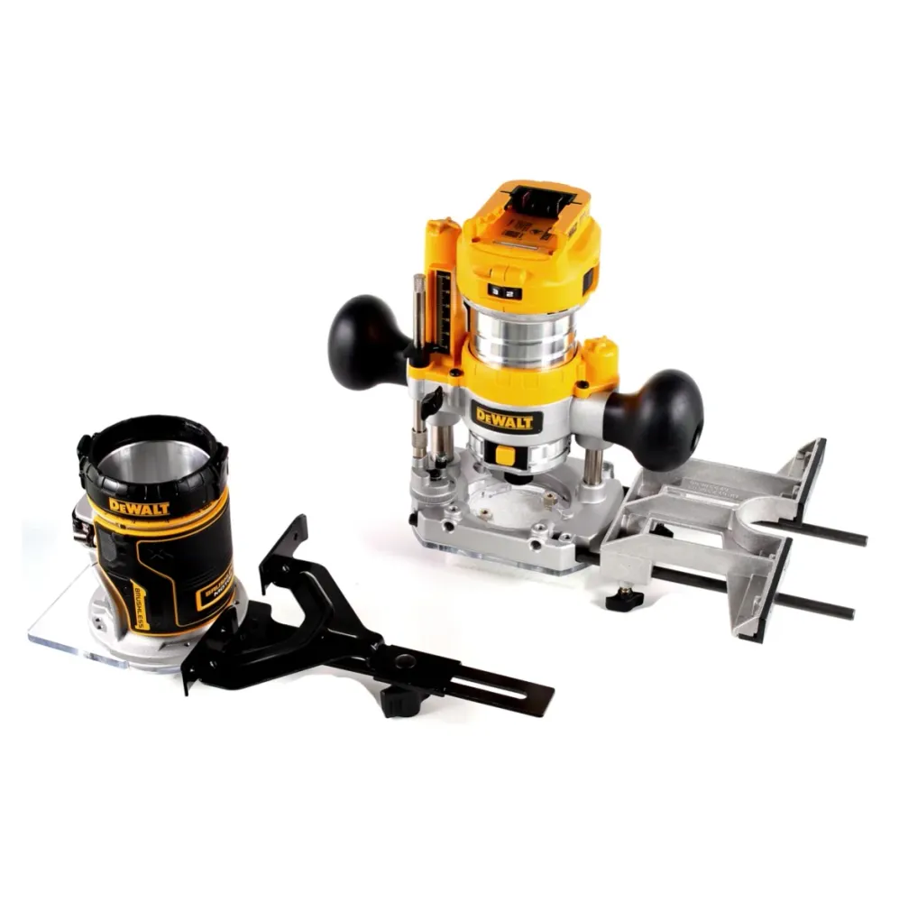 Fresadora combinada baterí DeWalt DCW 604 NT 18V 55mm + juego de fresas 12 piezas en TSTAK - sin baterí ni cargador