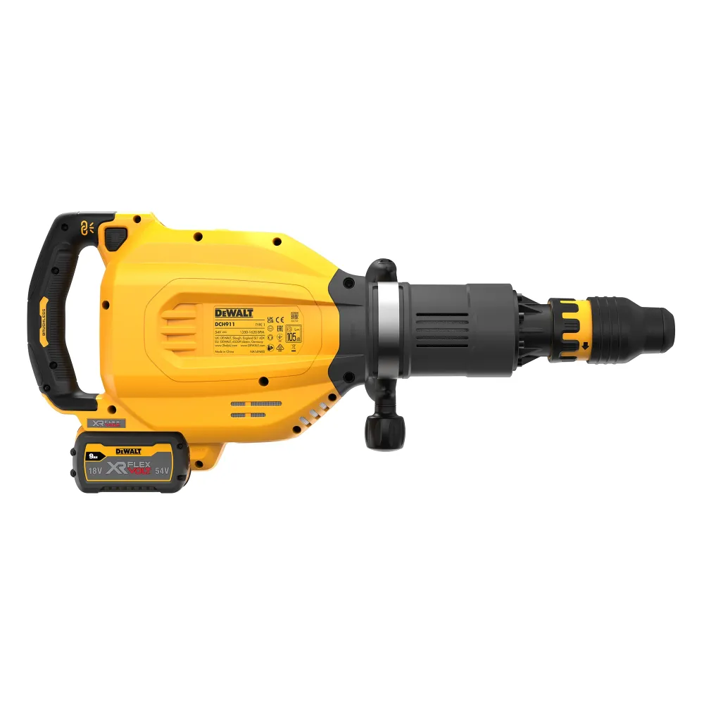 Martillo de demolición Dewalt Baterí recargable DCH911X3-QW de 54 V y 9 Ah