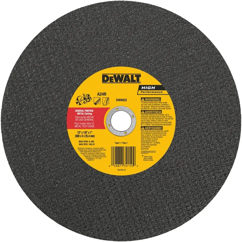 Mtl Cutwhl 12" X 1/8" X 1" DeWalt