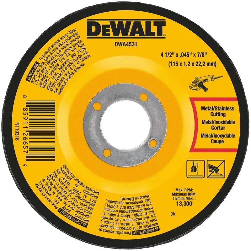 Rueda 4-1/2" X 045" X 7/8" DeWalt