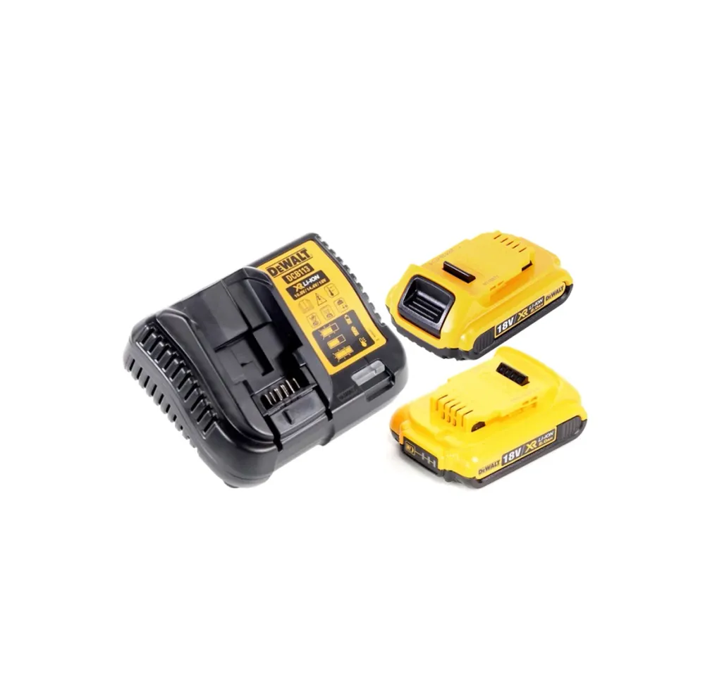 Sierra de calar inalámbrica DeWalt DCS 331 N + 2 baterías 2Ah + cargador + juego de hojas de sierra de calar Bosch + TSTAK