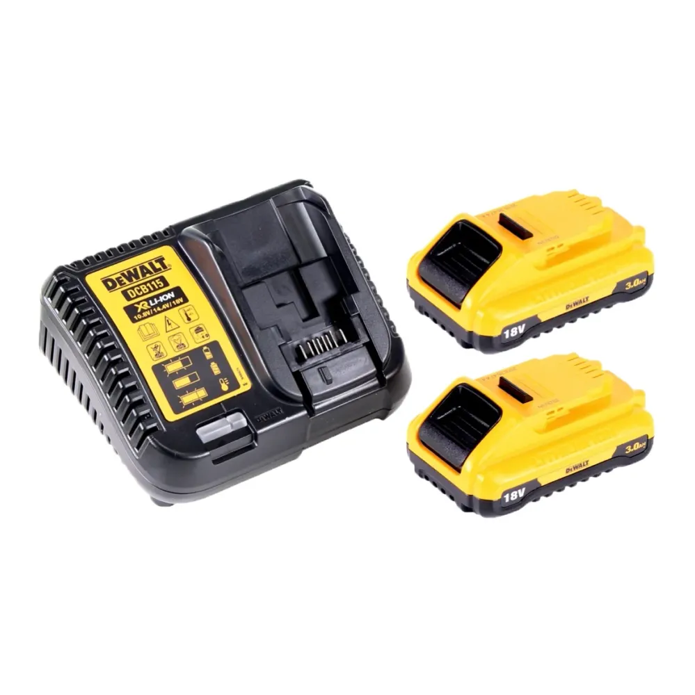 Soplador / soplador de hojas baterí DeWalt DCV 100 L2 18 V + 2x baterías 3,0 Ah + cargador