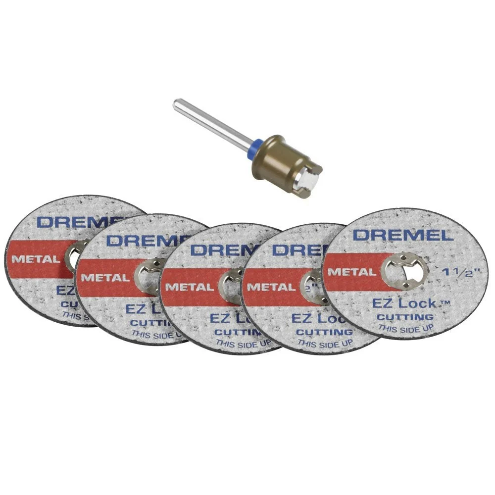 (EZ-406) MANDRIL + 5 DISCO EZ LOCK DREMEL