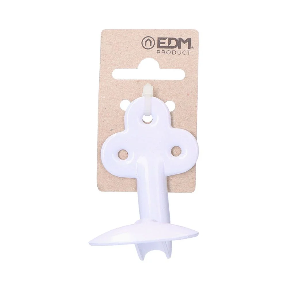 COLGADOR DE ZINC LACADO BLANCO 7 x 7 cm EDM