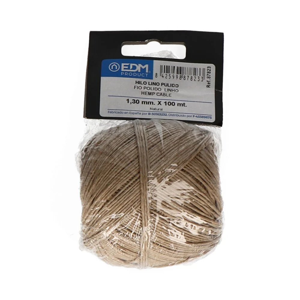 CORDEL PULIDO DE CAÑAMO CALIBRE 1,3 mm x 100 m EDM