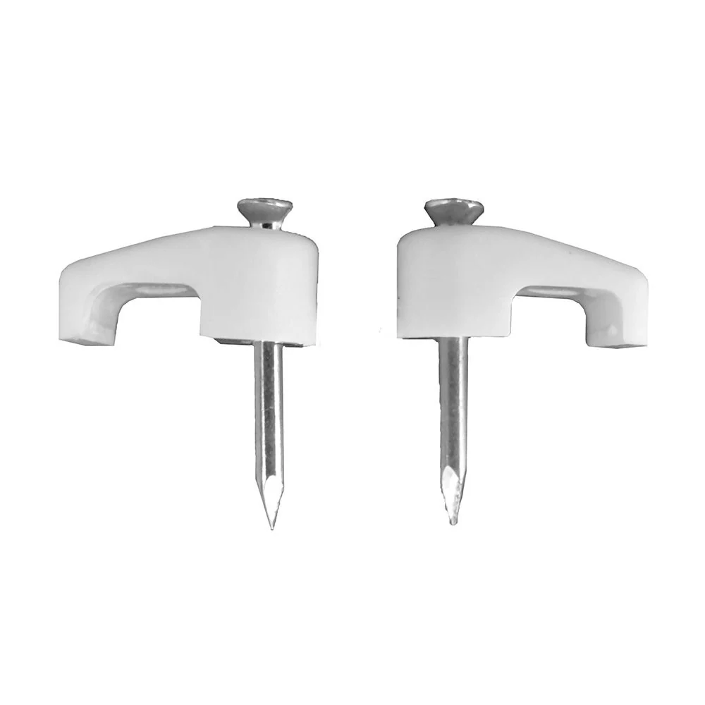 GRAPA PARA CABLE MANGUERA PLANA 2 x 0,5 mm N°03, BLANCA, CAJA 100 uds EDM