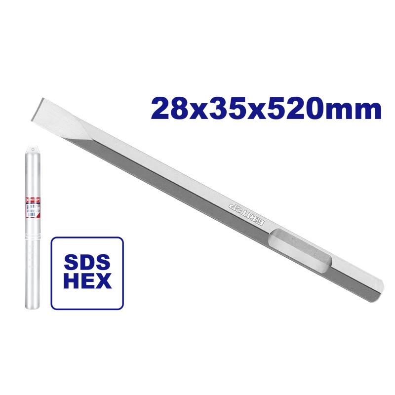 CINCEL PLANO HEXAGONAL DE 28 X 35 X 520 MM PARA ULDBRH2201. EMTOP