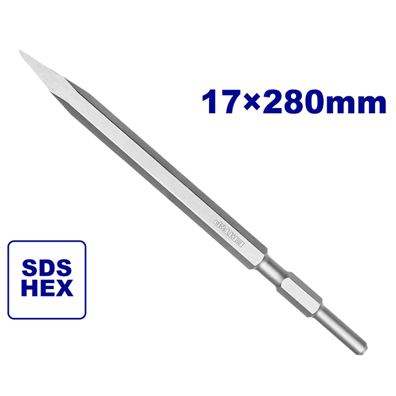 Cincel de punta de 280 mm sistema hexagonal para demoledor EDBRH1301 y ULDBRH1301 Emtop ECHS072802
