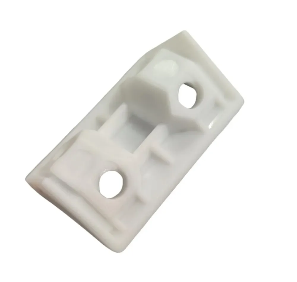 Escuadra plastica blanca de 4 tornillos con tapa (10 unidades)