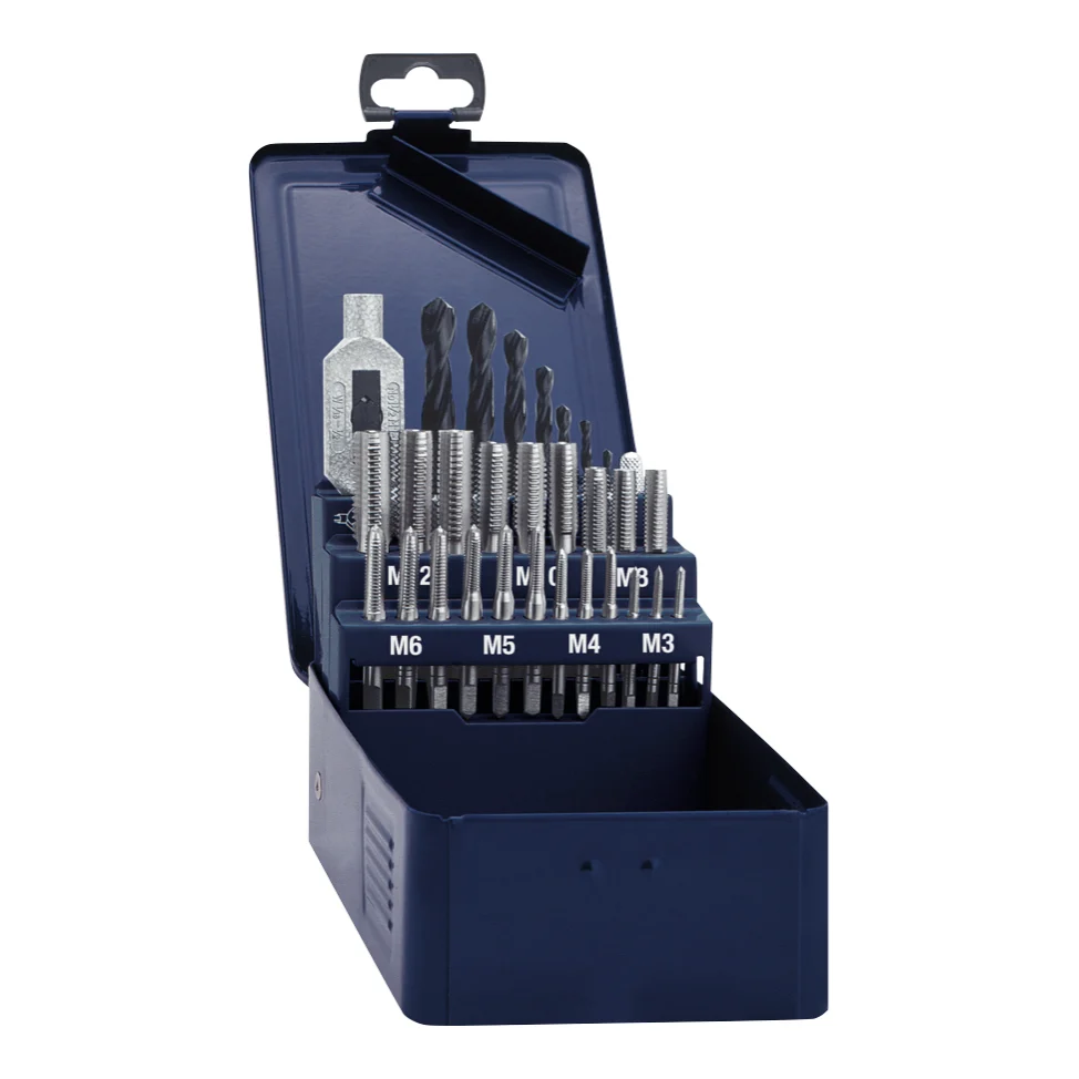 Exact MA5 especial M3 - M12 surtido de roscas de corte 29 piezas (10703) acero HSS métrico