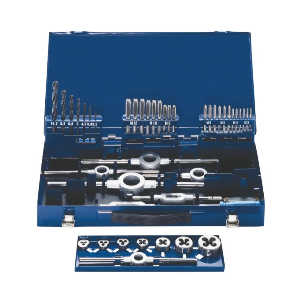 Exact STM 15S Juego de machos de roscar M3 - M12 en acero HSS métrico, 42 piezas ( 10731 )