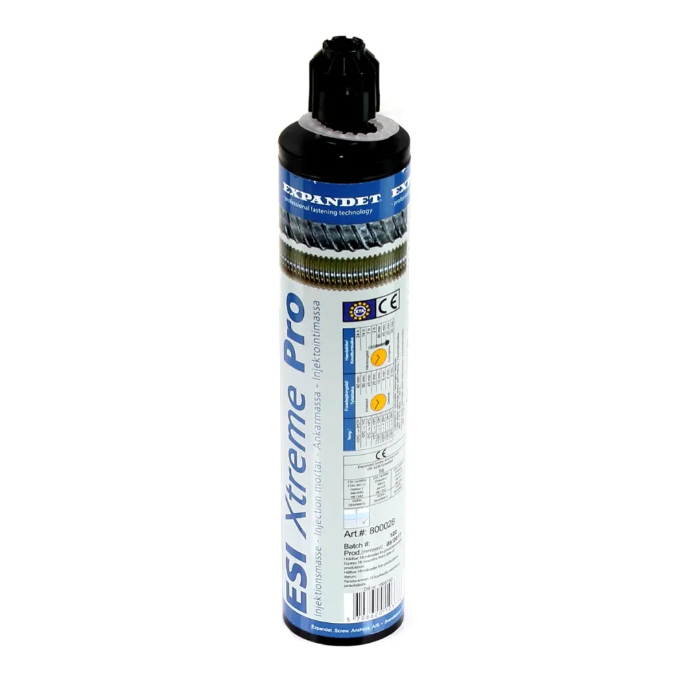 Expandet ESI Xtreme Pro compuesto de inyección de mortero compuesto 5x 280 ml + 10x boquillas mezcladoras