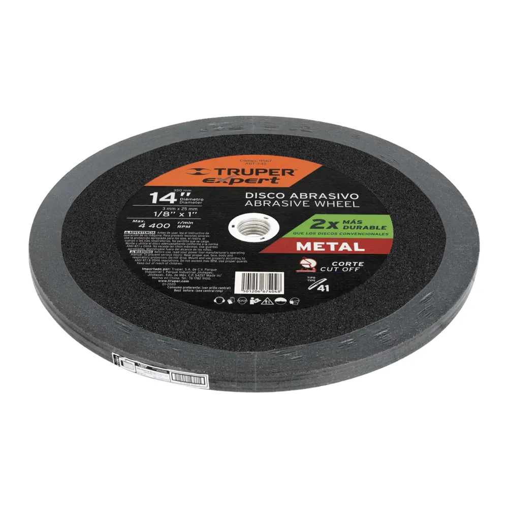 Disco Tipo 41 de 14' x 3 mm para corte de metal, Expert 11567 ABT-742