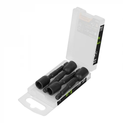 Estuche con 4 dados magnéticos de impacto 3/8' largo 2-1/2' 100822 PUDE-9027I Expert