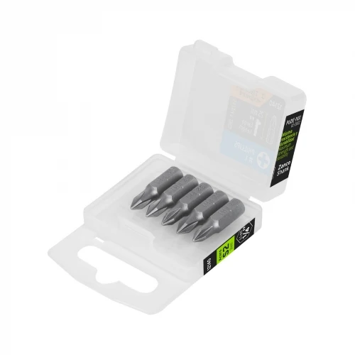 Estuche con 5 puntas de cruz PH1 largo 1', Truper Expert 12140 PUDE-1101