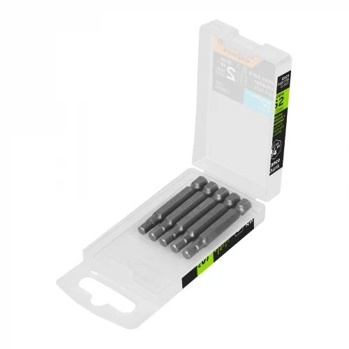 Estuche con 5 puntas hexagonales de 3/16mm largo 2', Expert 12629 PUDE-7218