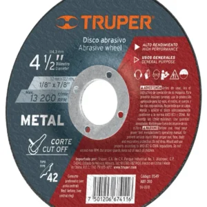 Expert ABT-390 Disco corte metal, tipo42, diámetro 4-1/2', alto rendimiento