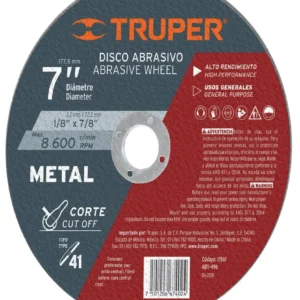 Expert ABT-496 Disco para corte de metal, tipo 41, diámetro 7'
