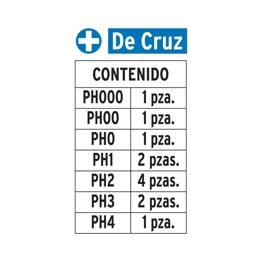 Juego de 12 puntas de cruz combinadas largo 2", Expert