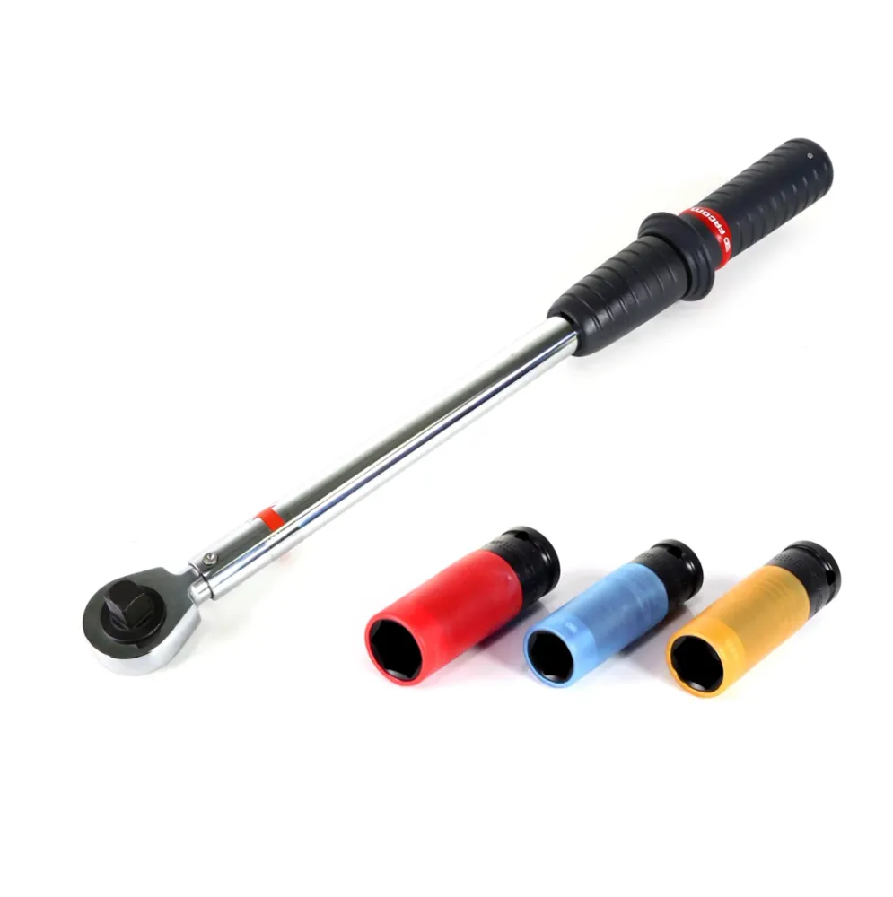 Juego Facom S.208-200 llave dinamométrica 1/2” 40 - 200 Nm con juego de llaves de vaso de impacto NSI.3L 1/2¨ Impact 3 pie...