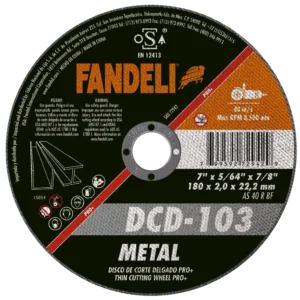 10 piezas Disco de Corte Delgado Fandeli Metal PRO+ 7"