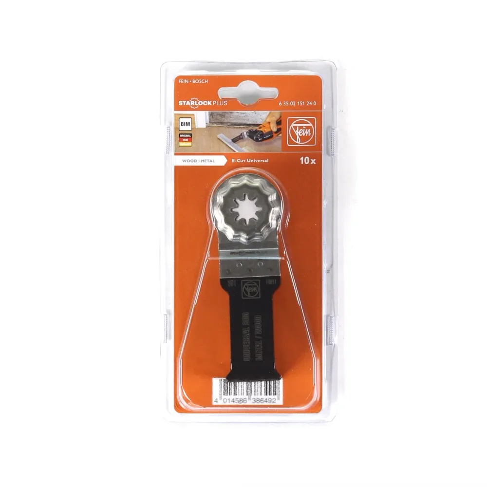FEIN Hoja de sierra universal E-Cut Starlock Plus Bimetal / 60 x 28 mm - 10 unidades ( 63502151240 )