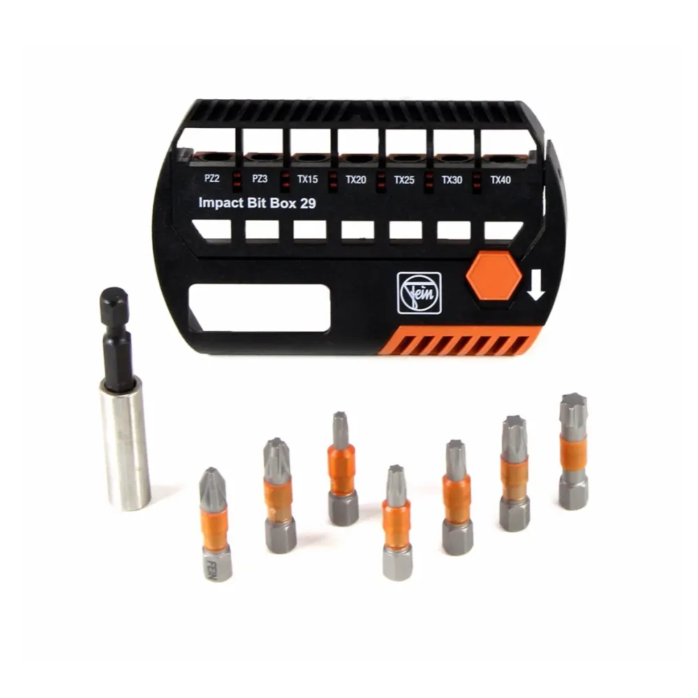 FEIN Impact Bit Box 29 con 7 puntas + Portapuntas magnético ( 60510221010 )