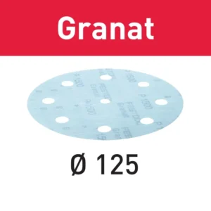 Disco abrasivo Festool STF D125/8 P1000 GR/50 granate (497180) para RO 125, ES 125, ETS 125, ETSC 125, ES-ETS 125, ES-ETSC...