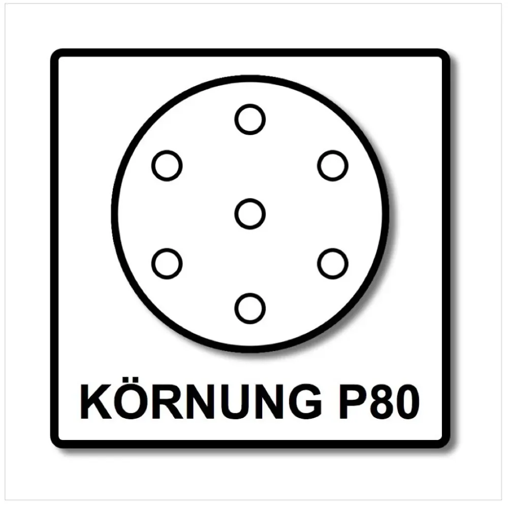 Discos abrasivos Festool STF D125/8 125 mm Granat P80 GR / 50 piezas (497167)
