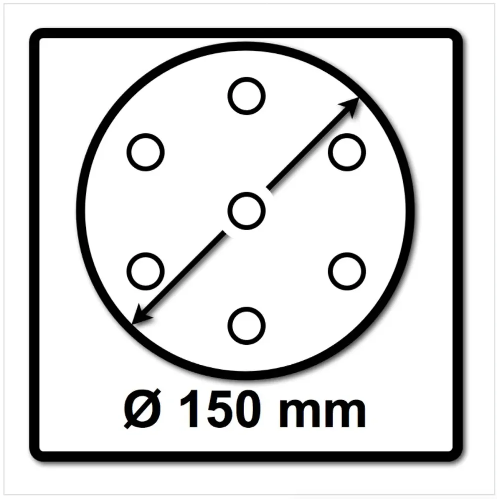 Discos abrasivos Festool STF D150/48 Rubin2 RU2/50, P80, 150 mm / 50 piezas (575188) - nueva versión de 499119