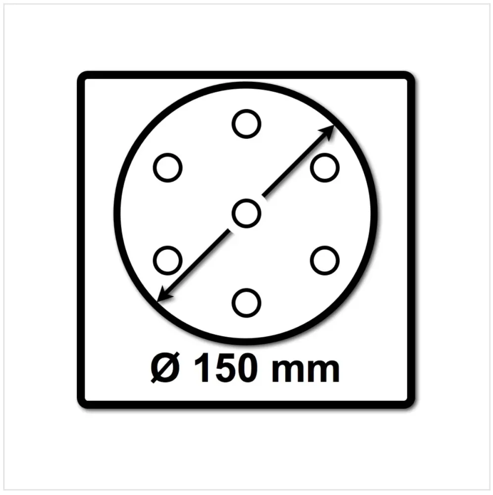 Discos abrasivos Festool STF D150/48 Rubin2 RU2/50, P120, 150 mm / 50 piezas (575190) - nueva versión de 499121