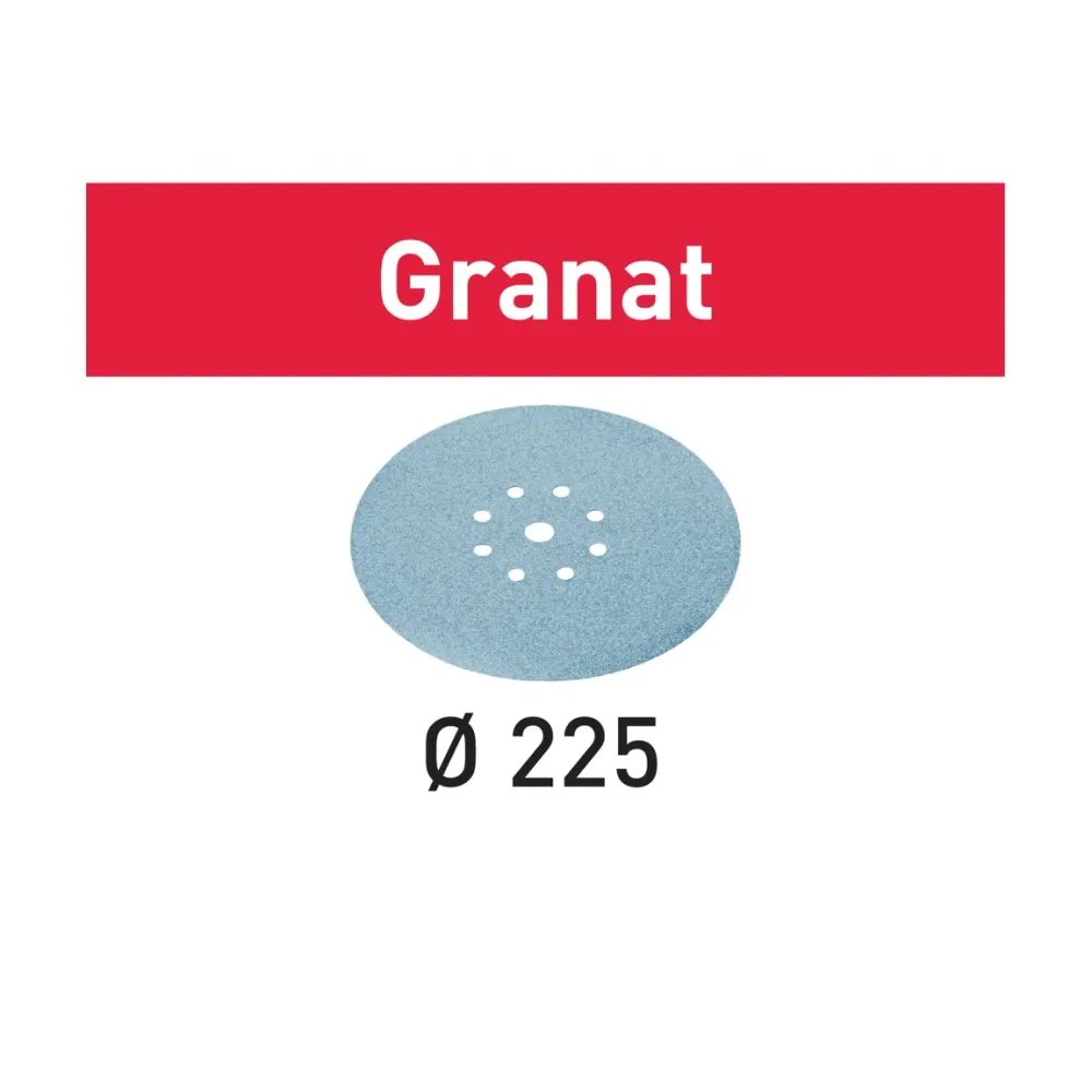 Discos abrasivos Festool STF D225/8 Granat 225 mm para PLANEX P100 100 piezas (4x 499637)