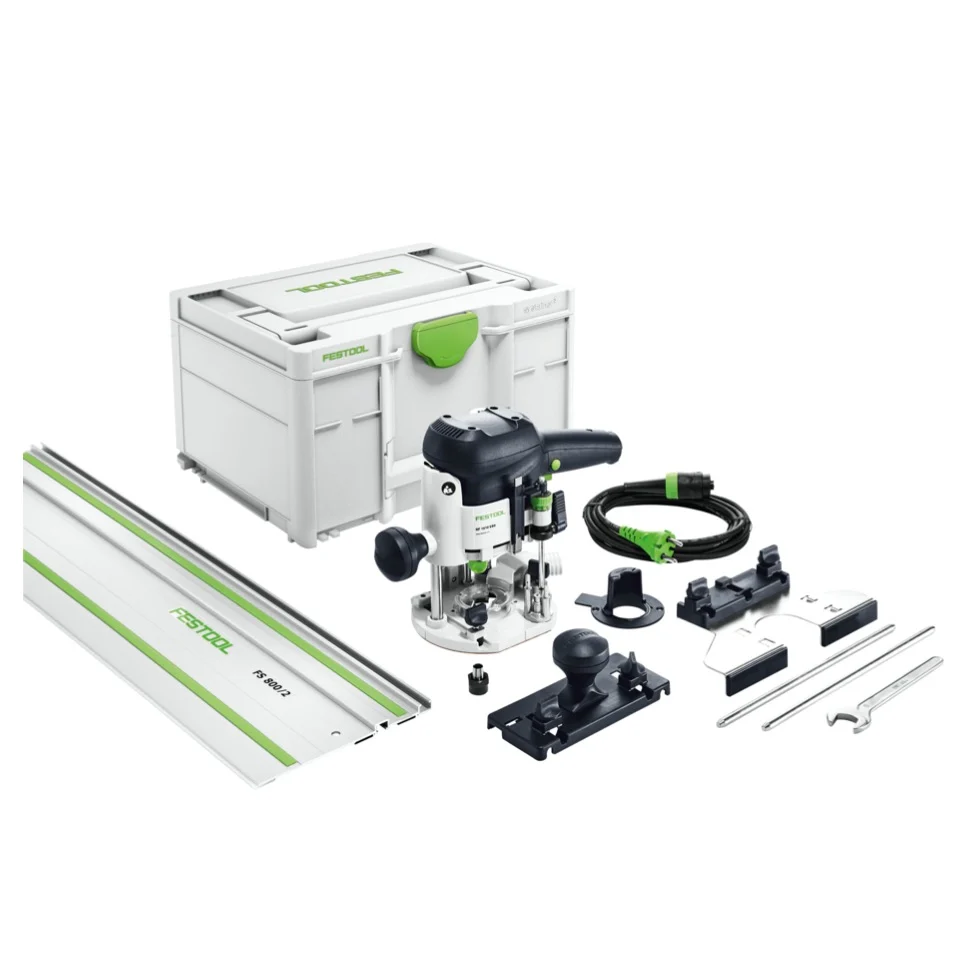 Festool 1010 EBQ conjunto fresadora 1010 W 55 mm carrera (576201) + accesorios + Systainer - sucesor de 574375