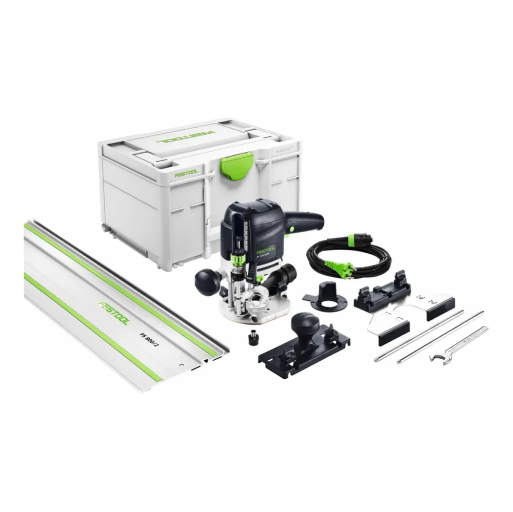 Festool 1010 REBQ conjunto fresadora 1010 W 55 mm carrera (577168) + guí + Systainer