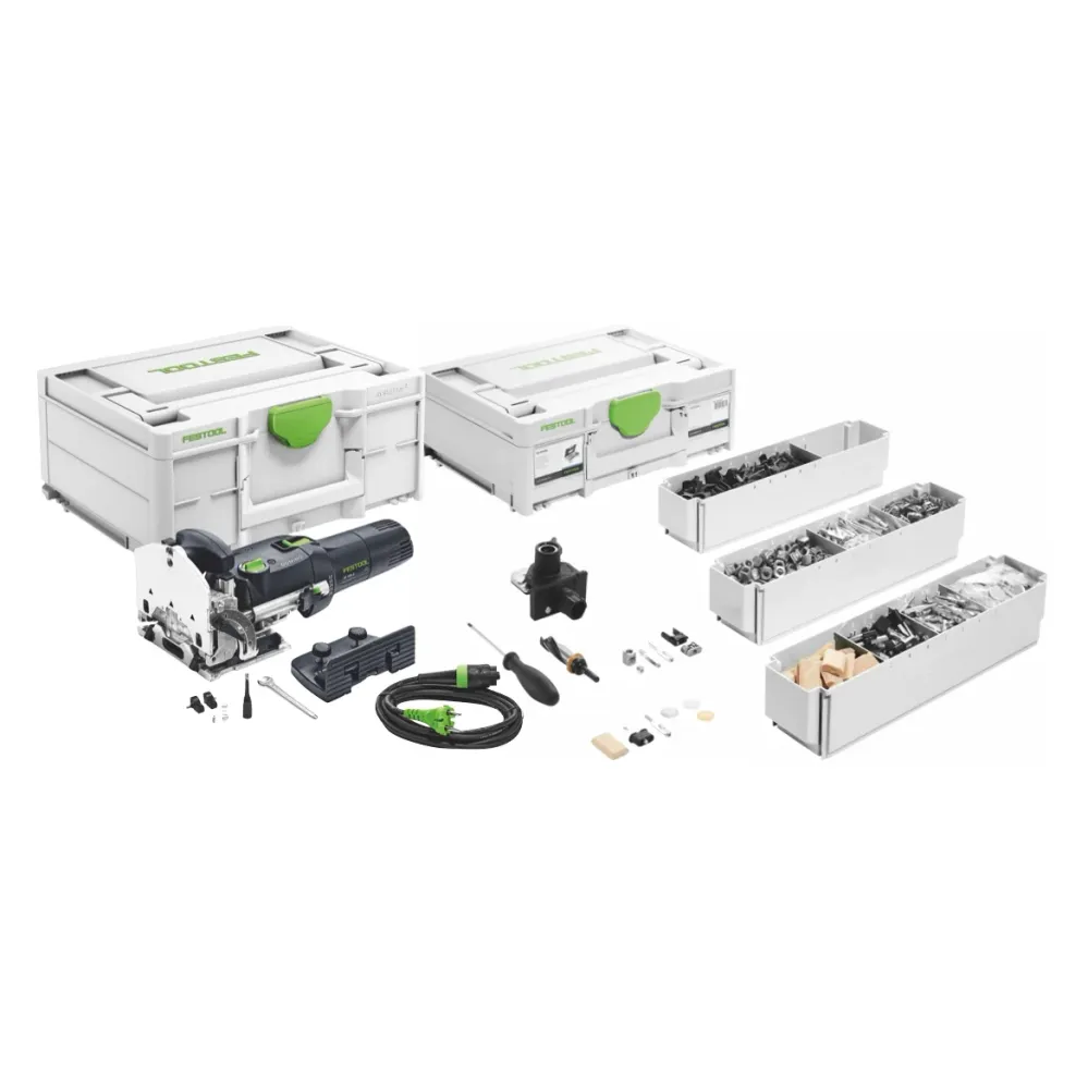 Festool DF 500 Q-Plus fresa 420 W 4 - 10 mm + Systainer ( 576413 ) + KV-SYS D8 DOMINO gama de conectores ( 576797 )