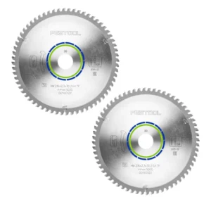 Festool ALUMINIO/PLÁSTICO TF64 Hoja de sierra circular, HW 216 x 30 x 2,3 mm, TF64 216 mm, 64 dientes, 2 unid. (2x 500122)