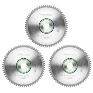 Festool ALUMINIO/PLÁSTICO TF64 Hoja de sierra circular, HW 216 x 30 x 2,3 mm, TF64, 216 mm, 64 dientes, 3 unid. (3x 500122)