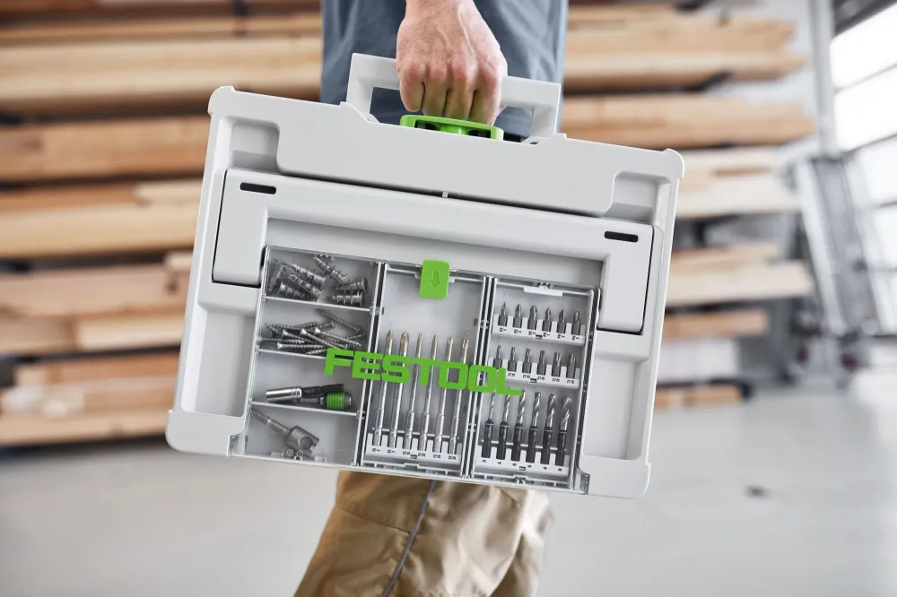 Festool BKS SYS3 Cassette de puntas CE de 100 mm (577399) para taladro/atornillador de baterí Festool y taladro de percusi...