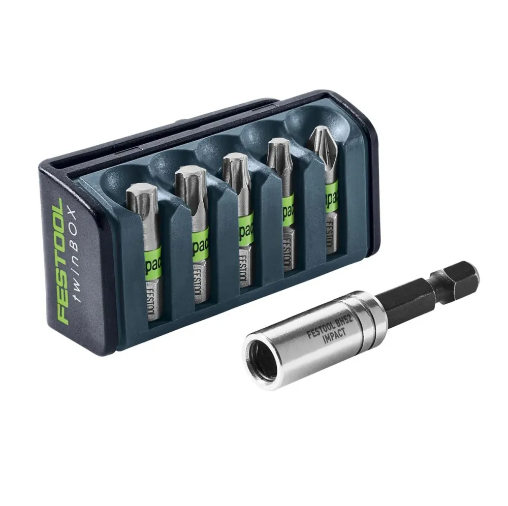 Festool BT-IMP SORT1 juego de cassettes de puntas 6 piezas. 1/4" resistente impactos 25mm ( 204381 ) + caja